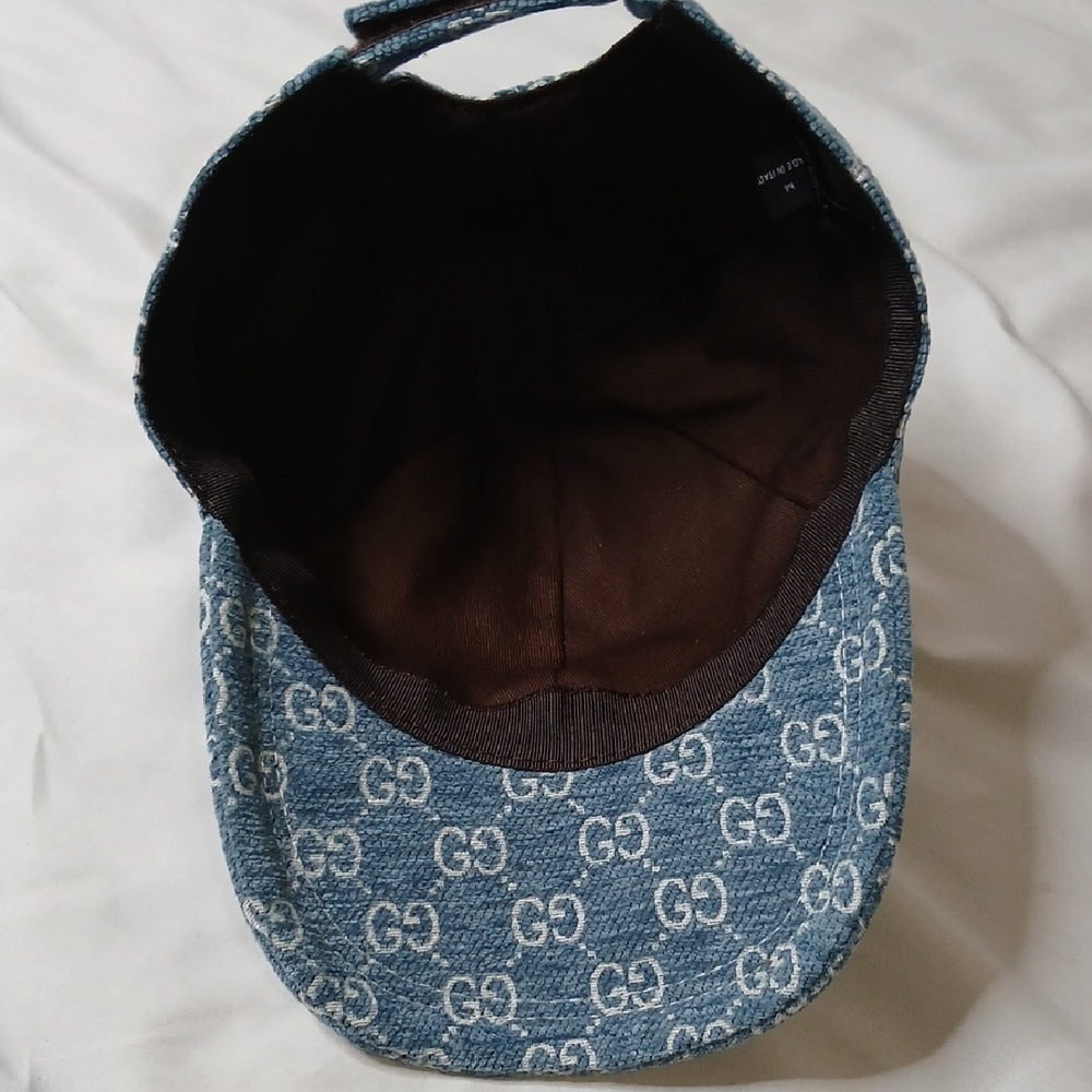 Gucci Cotton Canvas GG Baseball Cap In Blue - Picture 3 of 4